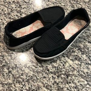 Roxy Slip on Black Shoes Size 8